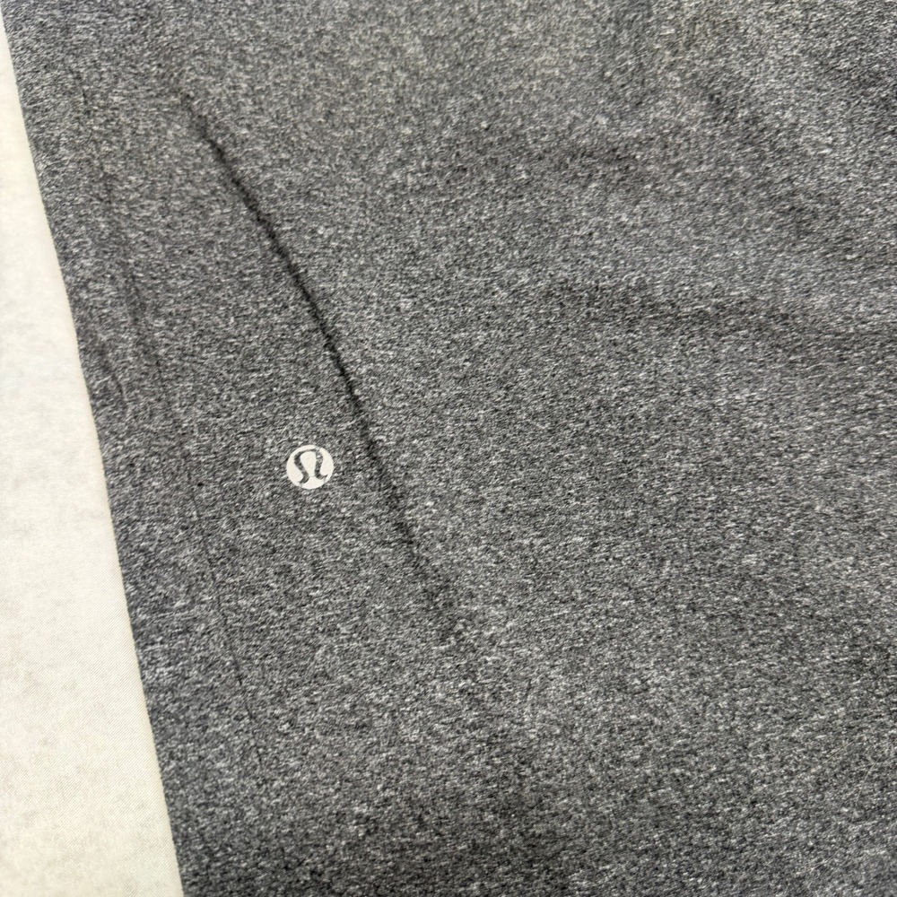 Lululemon Mens Grey Heathered Wide Leg Athletic Pants Size L Drawstring Relaxed - Picture 9 of 9